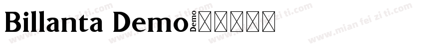 Billanta Demo字体转换